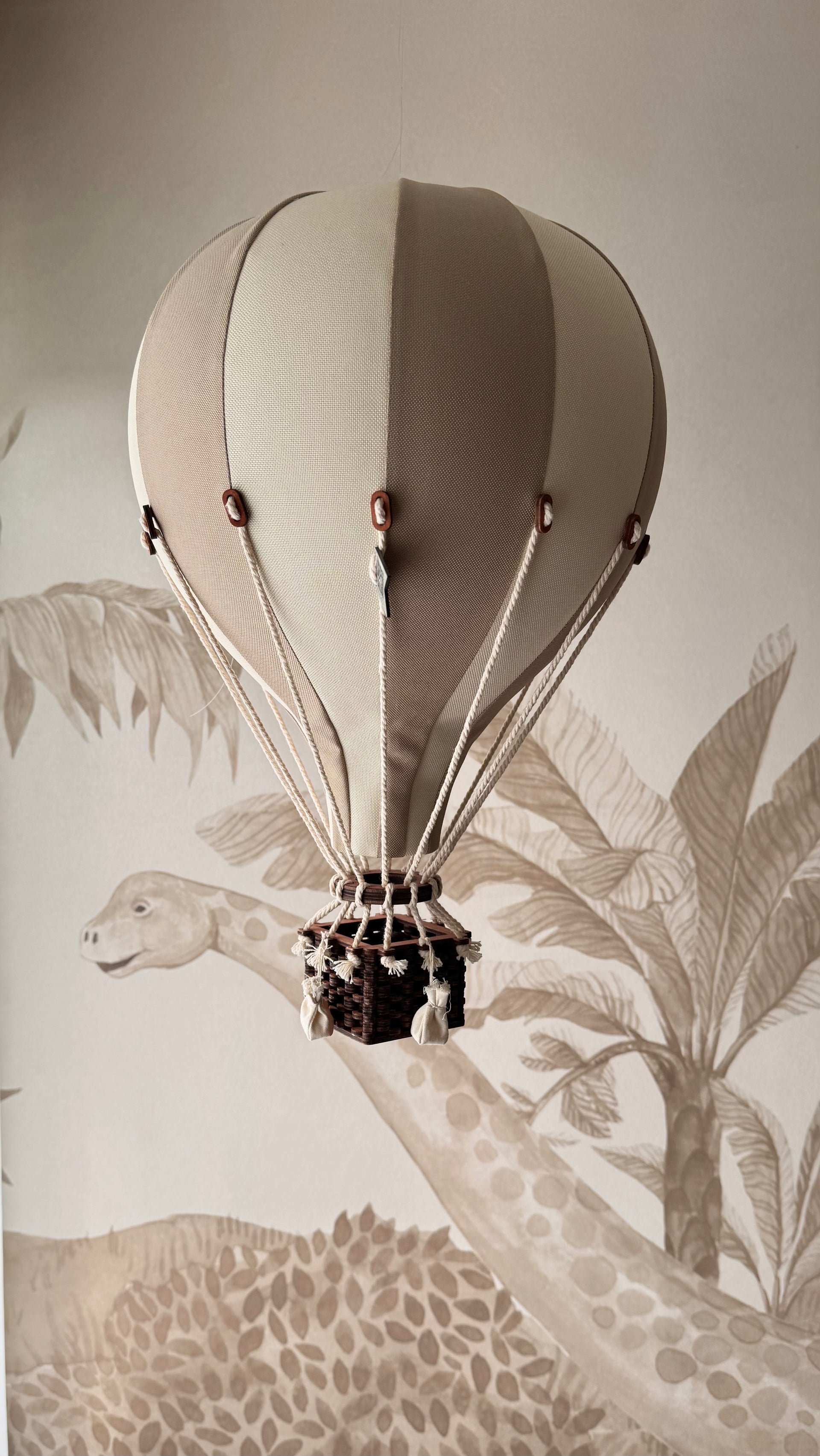Beige Hot Air Balloon Decoration | Perfect for Nursery & Kids Room