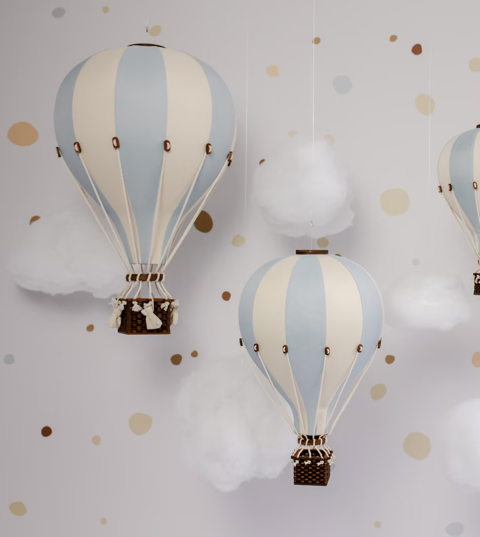 Hot Air Balloon in beige Large