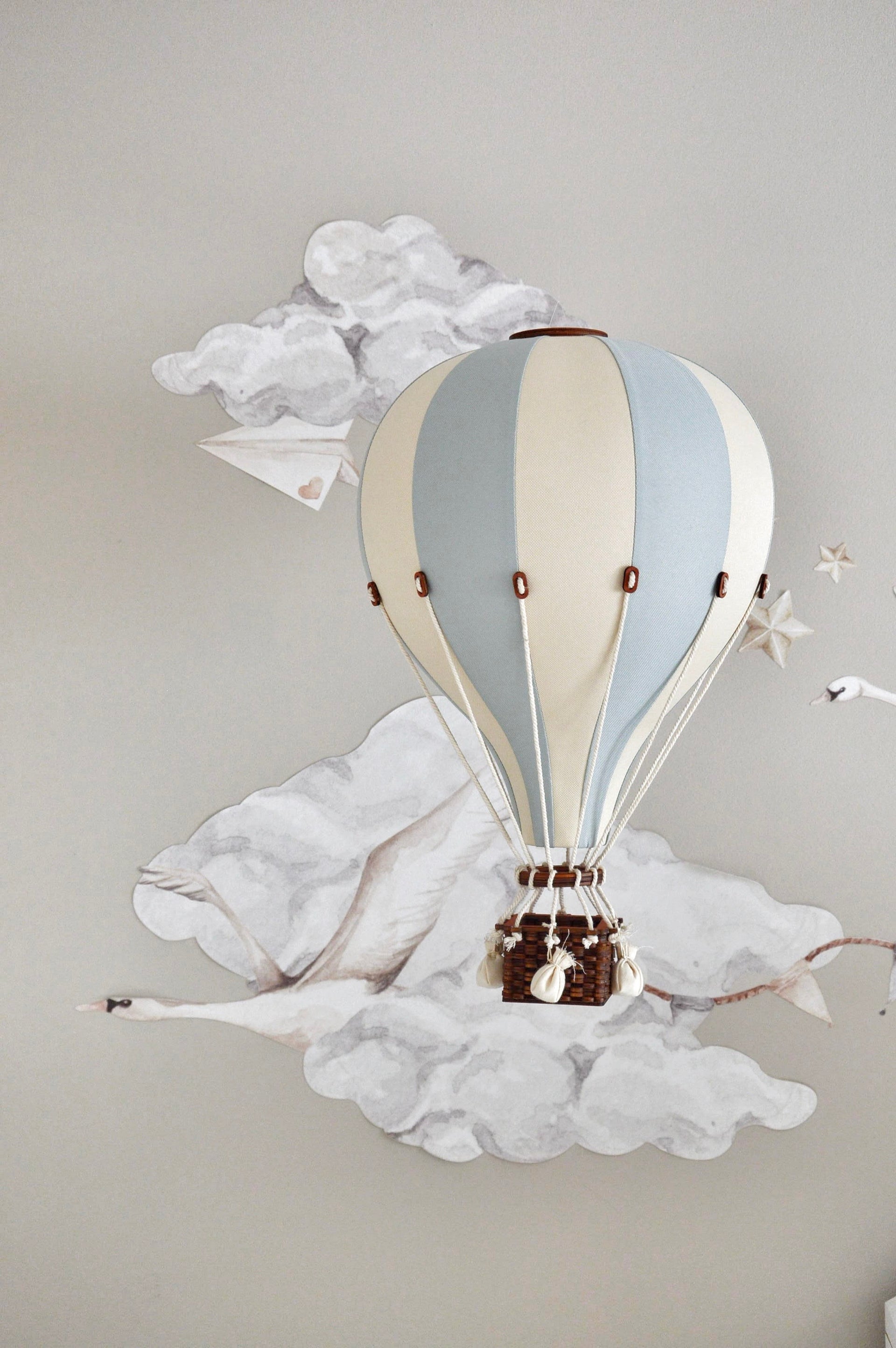 Blue Hot Air Balloon Decoration | Perfect for Nursery & Kids Room