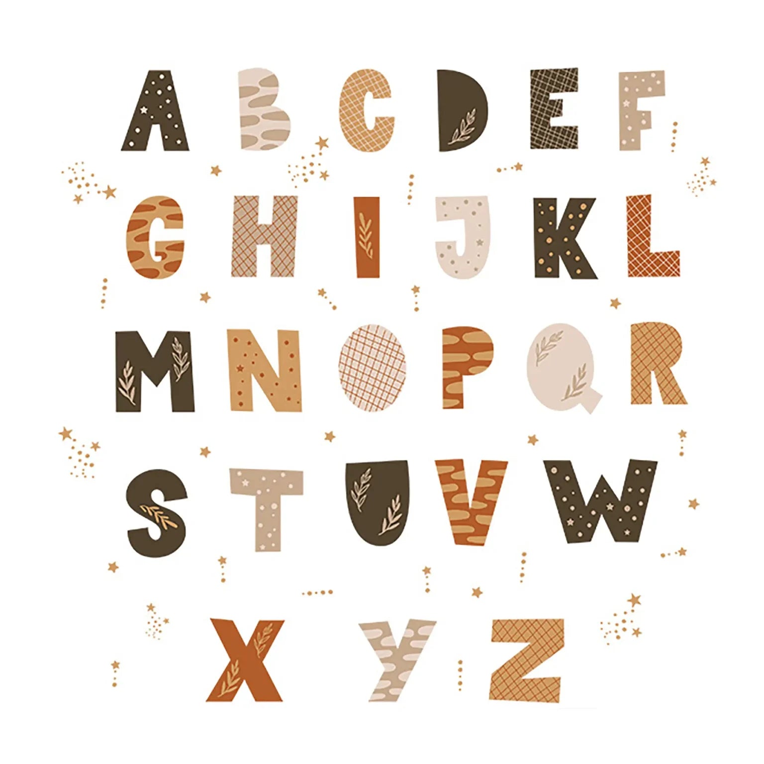 Alphabet Wall Stickers - Educational Kids Room Decor